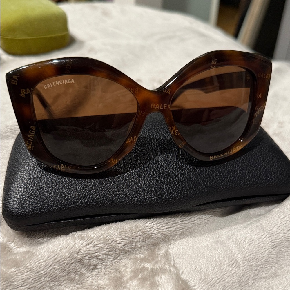 Balenciaga Tortoise Shell Sunglasses